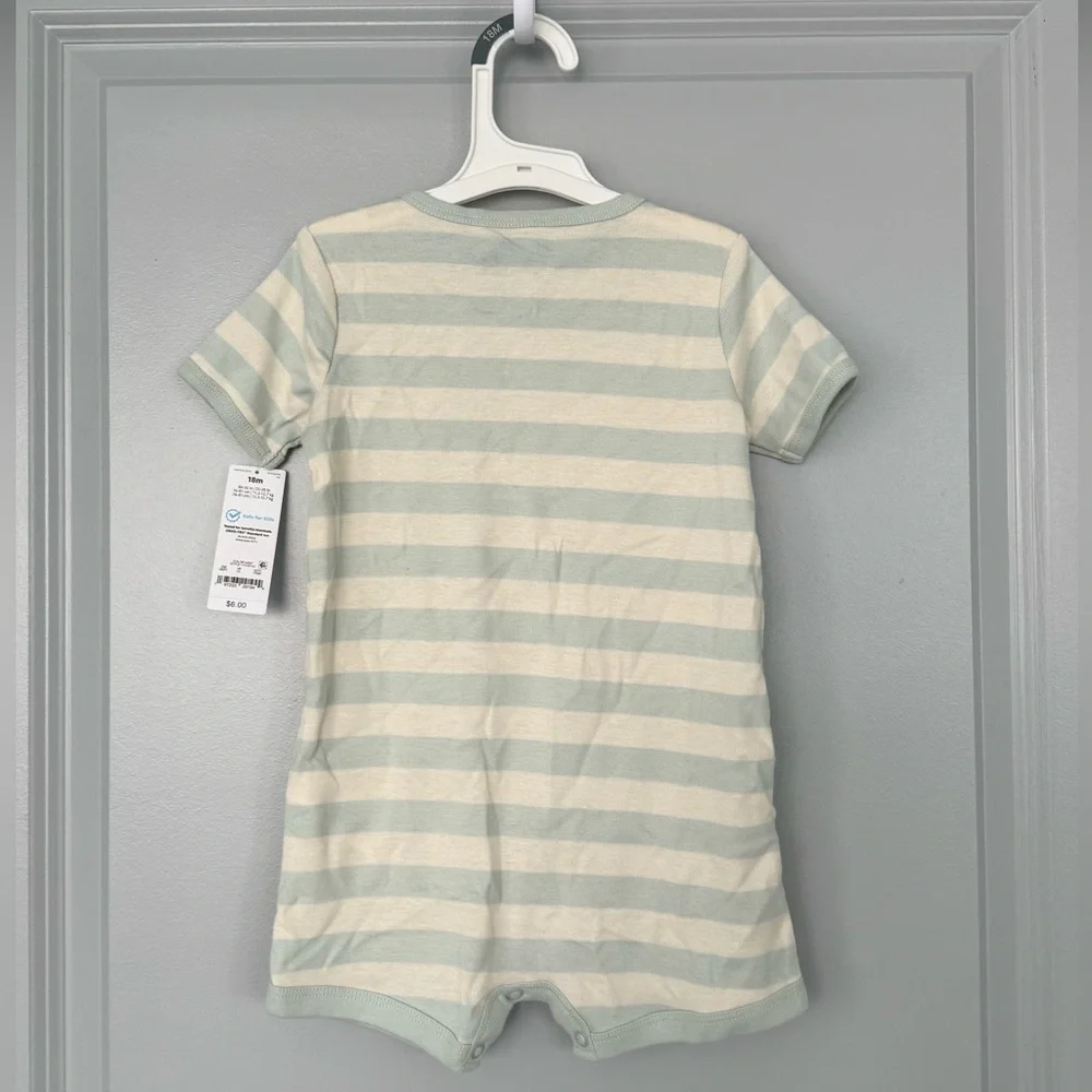 NWT Carter's Striped Short Sleeve Romper